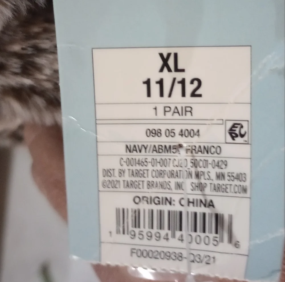 Target Black and Gray Faux Fur Slippers
